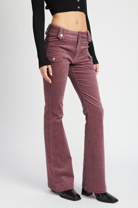 Low Rise Pants w/ Bell Bottoms Pants