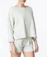 French Terry Long Sleeve Cotton Top SAGEBLUE S Sweatshirts
