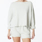 French Terry Long Sleeve Cotton Top Sweatshirts