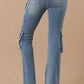 Insane Gene High Rise Cargo Bootcut Jeans Jeans