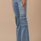 Insane Gene High Rise Cargo Bootcut Jeans Jeans