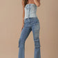 Insane Gene High Rise Cargo Bootcut Jeans Jeans