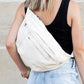 London Oversized Canvas Crescent Sling Bag - DAVERRI FASHIONS