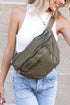 London Oversized Canvas Crescent Sling Bag - DAVERRI FASHIONS
