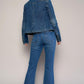 High Rise Cropped Bootcut Cuffed Jeans Jeans