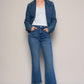 High Rise Cropped Bootcut Cuffed Jeans Jeans