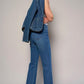 High Rise Cropped Bootcut Cuffed Jeans Jeans