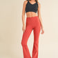 Red high-waisted flared leggings in butterysoft yoga pants