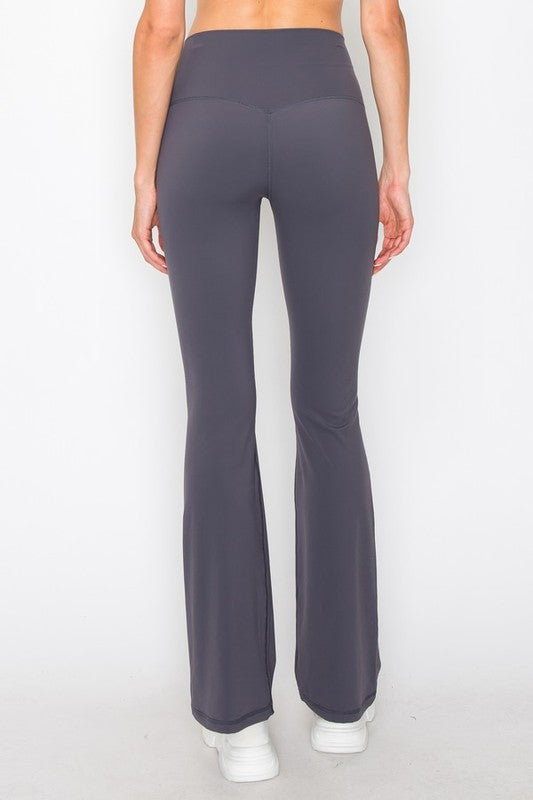 Women’s Butterysoft dark gray high-waisted yoga flare pants