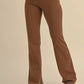 Brown women’s butterysoft yoga flare high-waisted pants