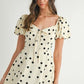 MABLE Polka Dot Puff Sleeve Midi Dress - DAVERRI FASHIONS