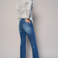 High Rise Front Slit Sliim Bootcut Jeans Jeans