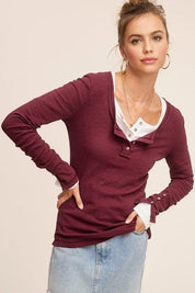 Leah Top WINE Shirts & Tops