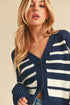 Latoya Knitted Cardigan NAVY WHITE S Cardigans