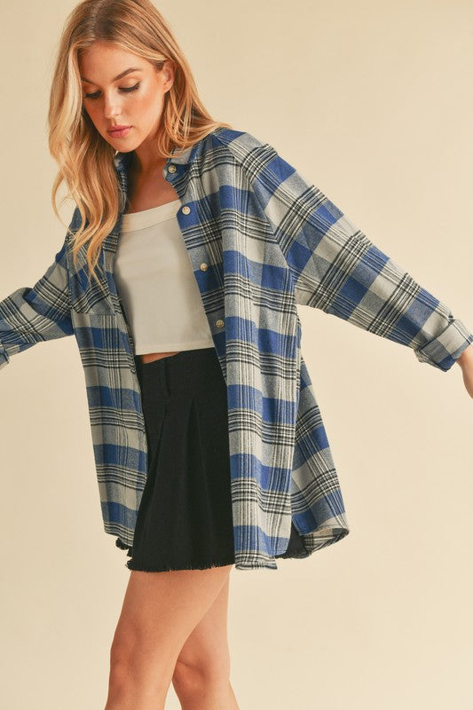 Jocia Plaid Flannel Shirt | Daverri Fashions