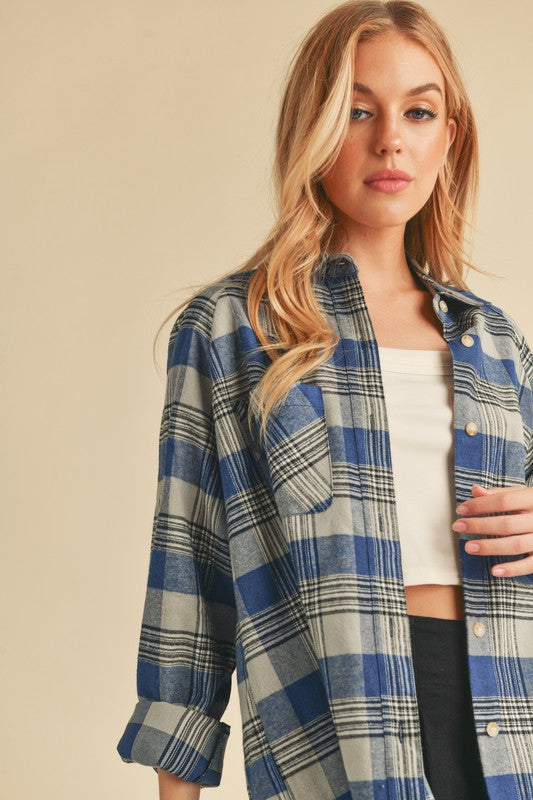 Jocia Plaid Flannel Shirt | Daverri Fashions