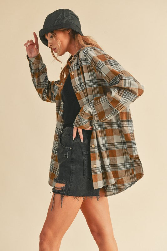 Jocia Plaid Flannel Shirt | Daverri Fashions