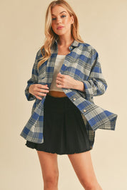 Jocia Plaid Flannel Shirt | Daverri Fashions