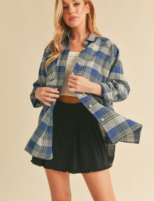 Jocia Plaid Flannel Shirt | Daverri Fashions