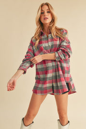 Jocia Plaid Flannel Shirt | Daverri Fashions