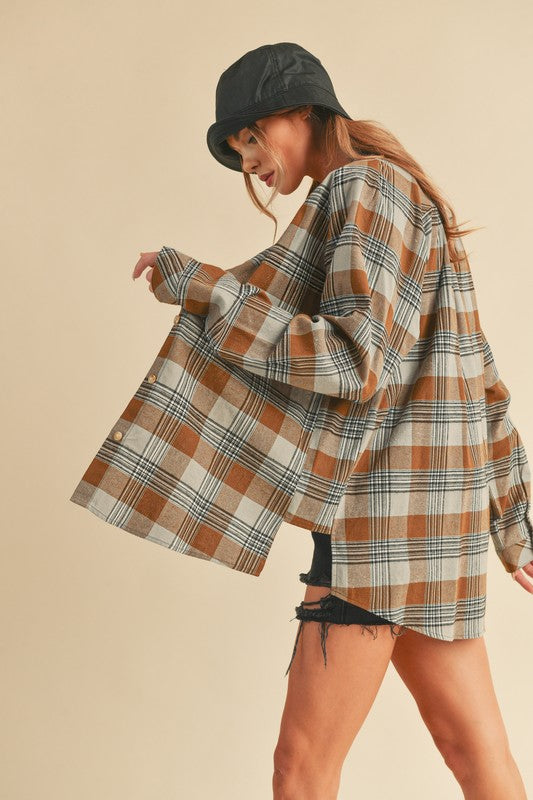 Jocia Plaid Flannel Shirt | Daverri Fashions