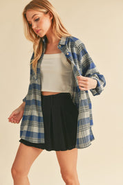Jocia Plaid Flannel Shirt | Daverri Fashions