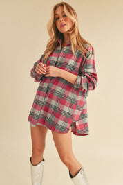 Jocia Plaid Flannel Shirt | Daverri Fashions