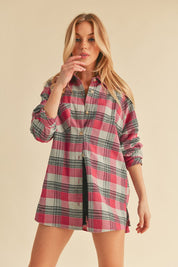 Jocia Plaid Flannel Shirt | Daverri Fashions