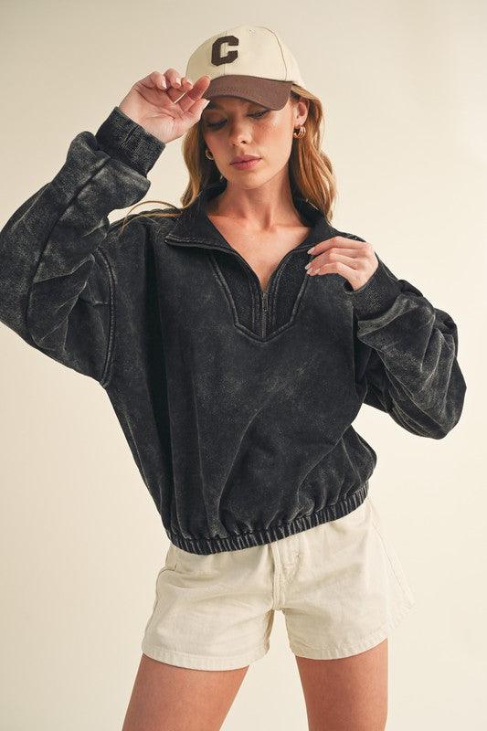 Jamila Half Zip Pullover Sweatshirts