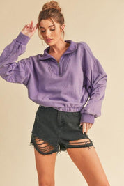Jamila Half Zip Pullover | Sweatshirts Daverri Fashions