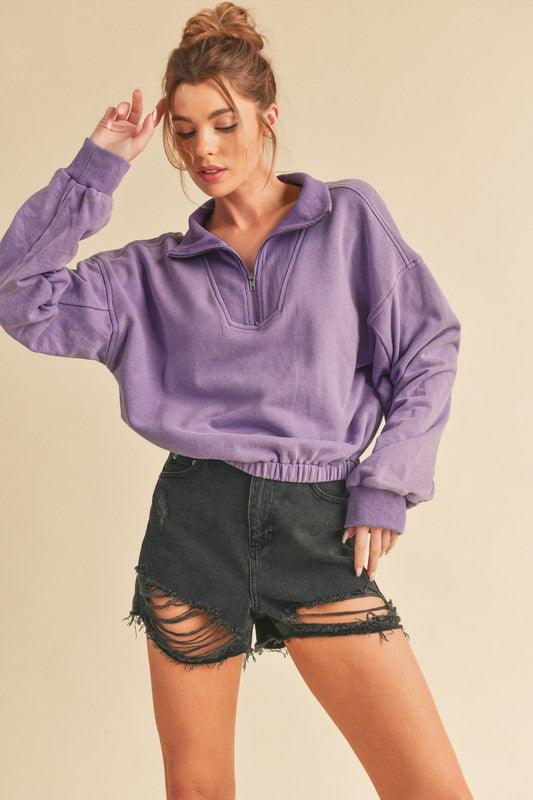 Jamila Half Zip Pullover Sweatshirts
