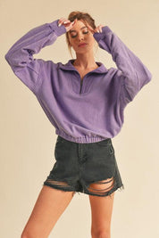 Jamila Half Zip Pullover | Sweatshirts Daverri Fashions