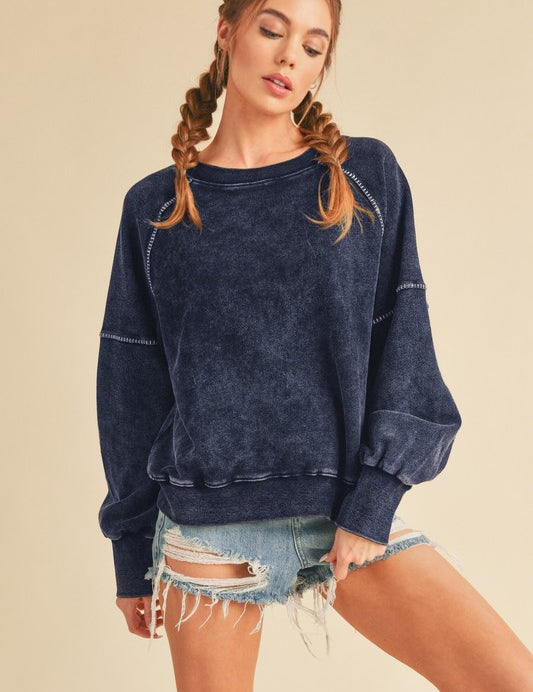 NAVY S Marelle Sweatshirt | Sweatshirts Daverri Fashions