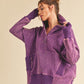 Purple Washed Vivi Pullover oversized hoodie with faded textured fabric
