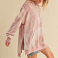 Kalia Tie Dye Hoodie in soft pink and white oversized relaxed fit