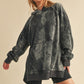 Kalia Tie Dye Hoodie: dark gray oversized relaxed fit with pockets
