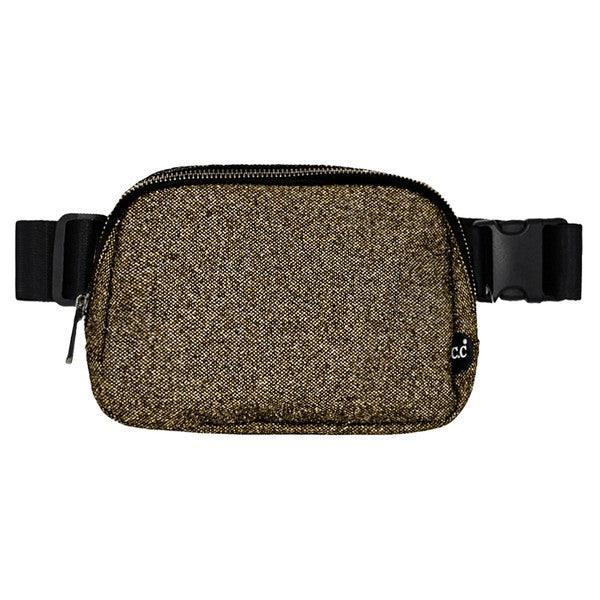 Glitter Tiny Mesh Fanny Pack - Authentic C.C Brand Smoky Topaz OS