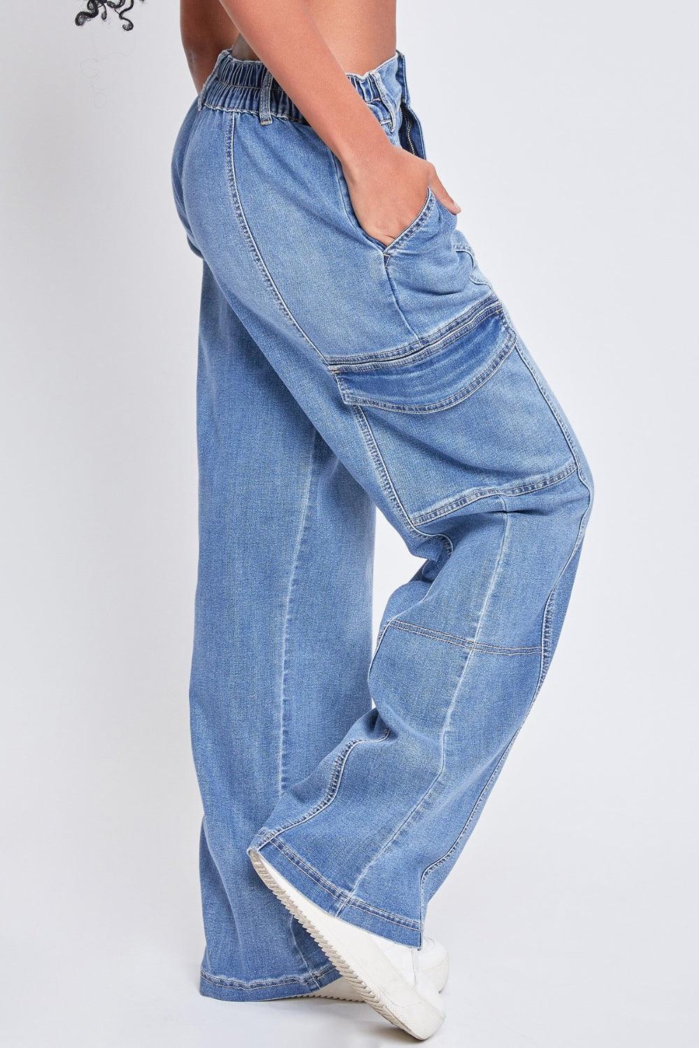 YMI Jeanswear High-Rise Straight Cargo Jeans Jeans