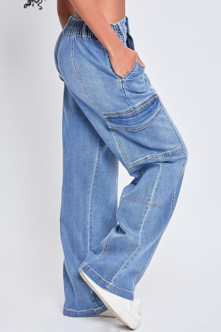 YMI Jeanswear High-Rise Straight Cargo Jeans Jeans