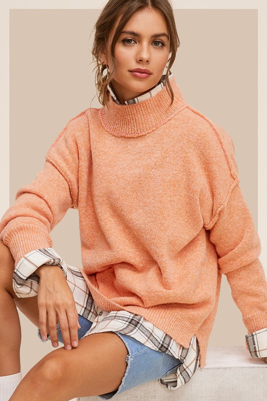 Ella Mock Neck Sweater PUMPKIN Sweaters