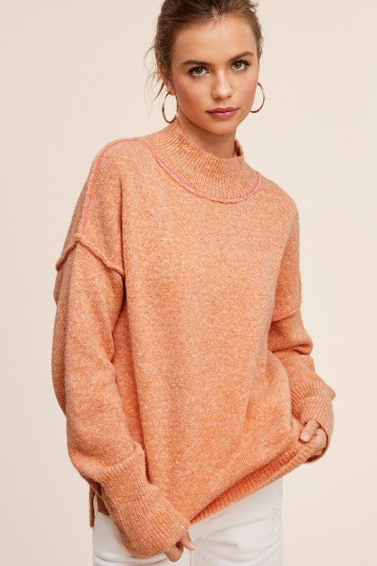 Ella Mock Neck Sweater Sweaters