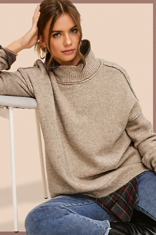 Ella Mock Neck Sweater Sweaters