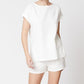 Bamboo Linen Shorts Set WHITE Outfit sets
