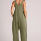 Lovelet V-Neck Wide Strap Overalls - DAVERRI FASHIONS