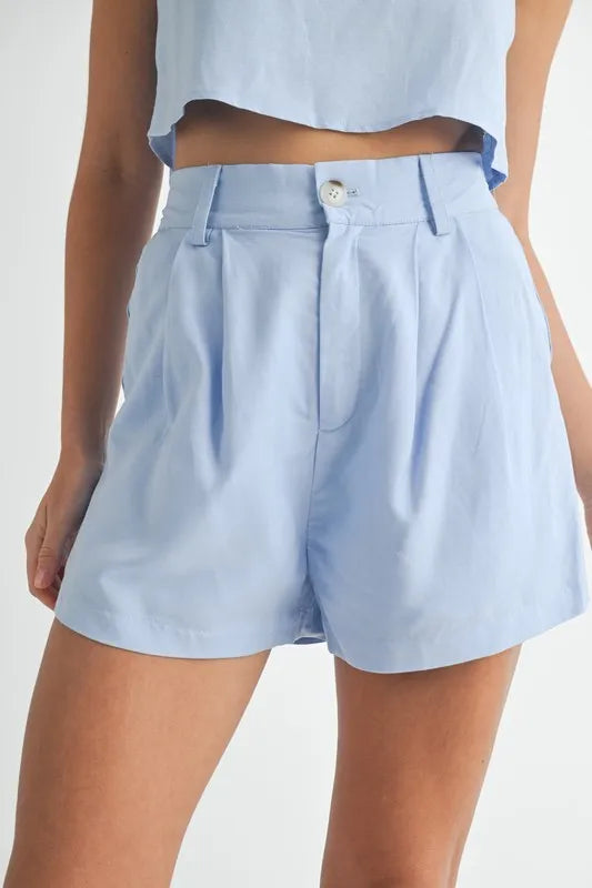MABLE Sleeveless Crop Top and Shorts Set