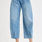 RISEN Full Size Mid Rise Fit Crop Wide Volume Leg Jeans Plus Size Jeans