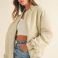 MABLE Back Ruched Utiltiy Bomber Jacket