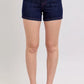 Judy Blue High Waist Heart Shaped Pkts & Red Contrast Thread Denim Shorts