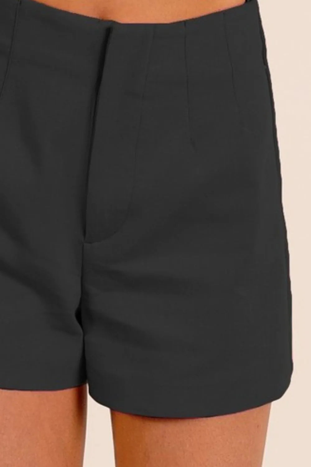 BiBi Black Bandless Tailored Shorts Shorts