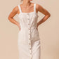 SO ME Button Down Pocket Front Pinafore Dress